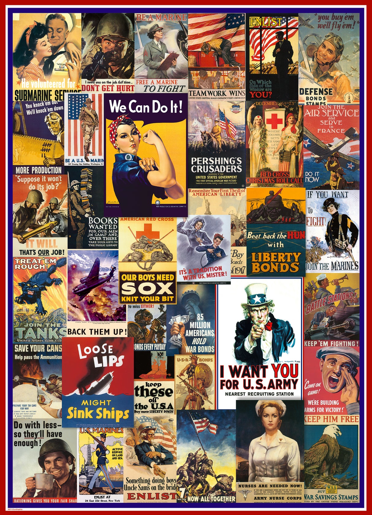 World War I & II Vintage Art Puzzle