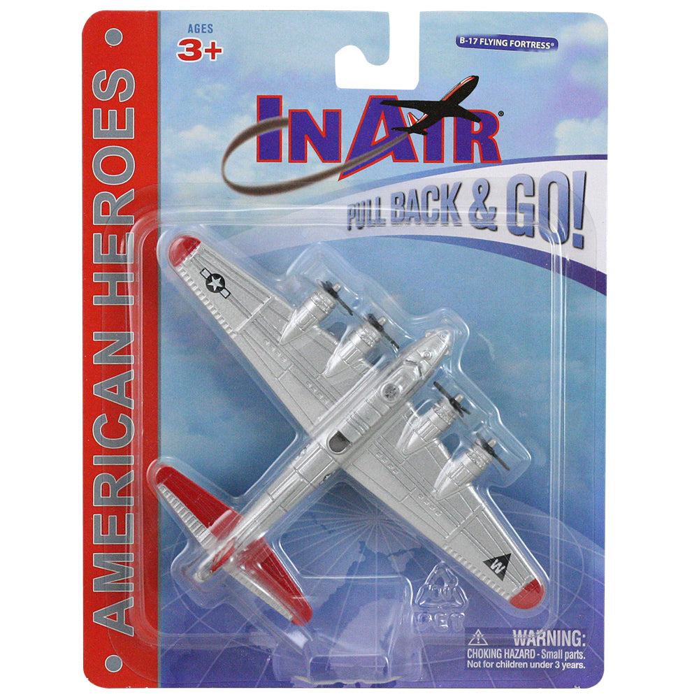 American Heroes - B-17 Flying Fortress, Silver Pullback in retail packaging