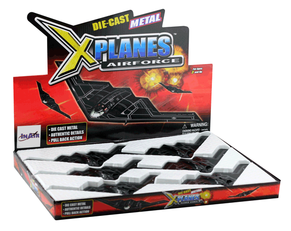 B-2 Stealth Bomber Pullbacks with Lights and Sounds - 6-pc Display Tray