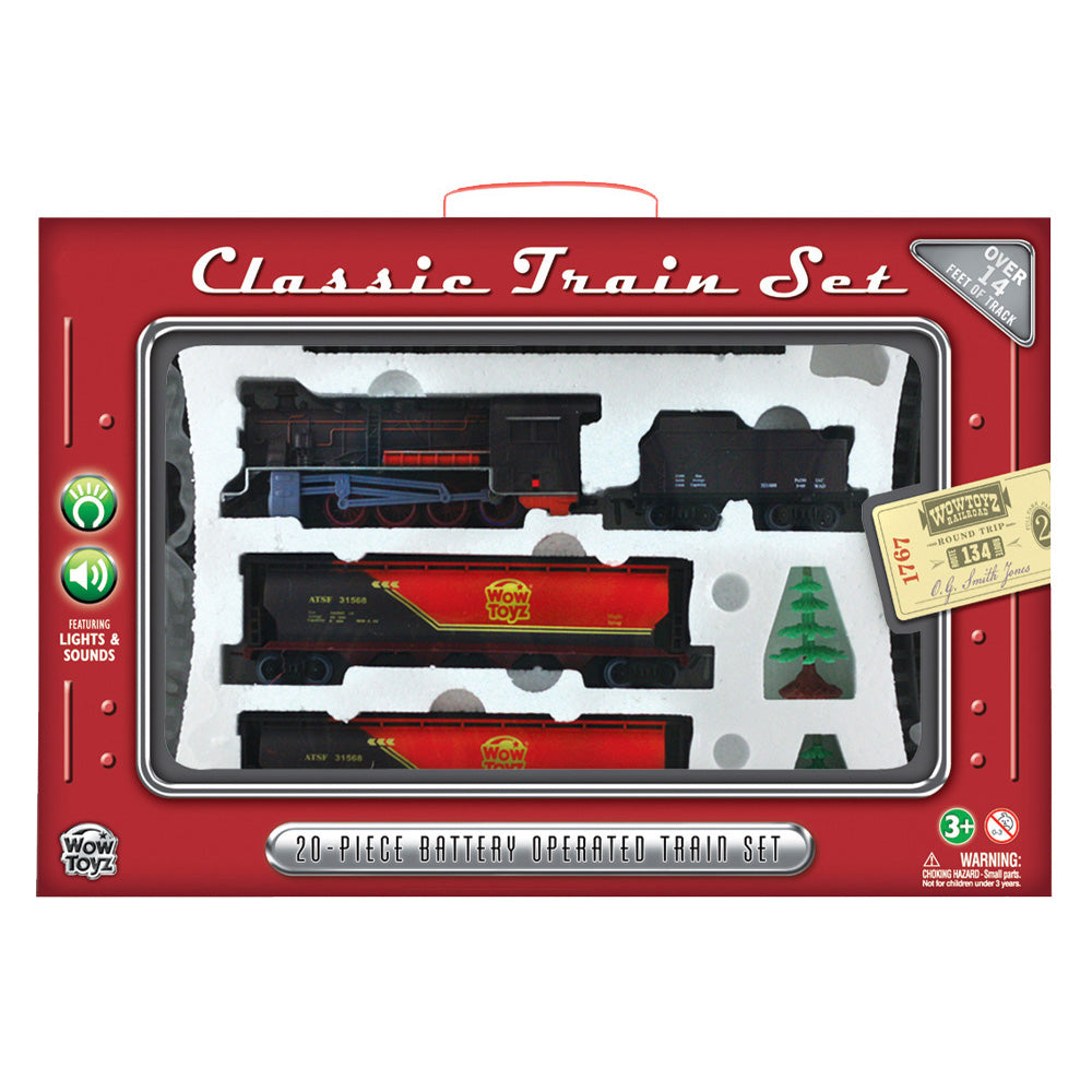 WowToyz Classic Train Set 20-piece, Assorted Styles