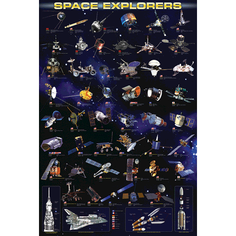 1,000 Piece Jigsaw Puzzle made from Recycled Paper depicting Various  Space Explorer Satellites and Space Rockets throughout History by EuroGraphics