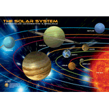 100 Piece Jigsaw Puzzle made from Recycled Paper depicting an Illustration of the Solar System, the Sun and its 9 Planets by EuroGaphics.
