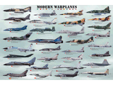 1,000 Piece Jigsaw Puzzle made from Recycled Paper depicting Various Military, Stealth, Fighter, Bomber and Ground Attack Military Warplane Aircraft by EuroGraphics