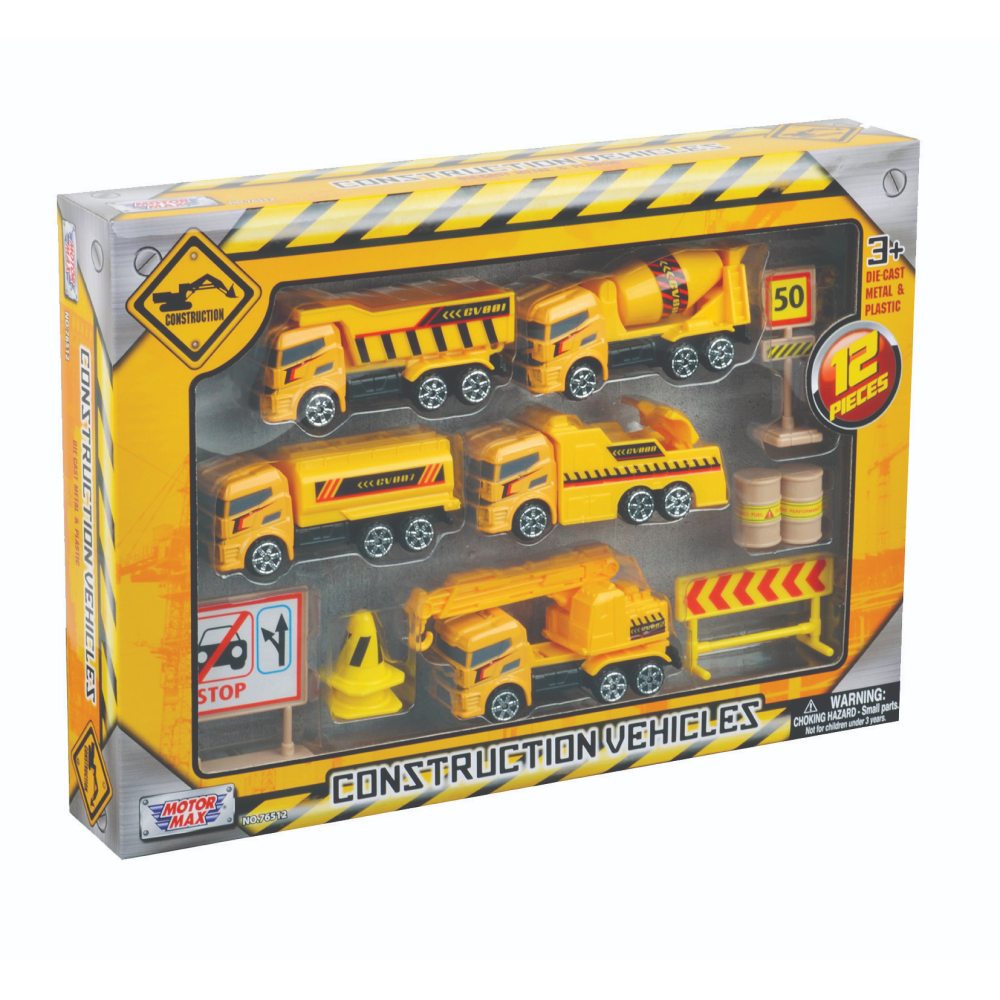 Construction Vehicles 12-pc Playset