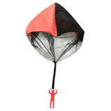 4 Inch Orange Durable Plastic Glow In the Dark Skydiver with 20 Inch Tangle Free Fabric Parachute.