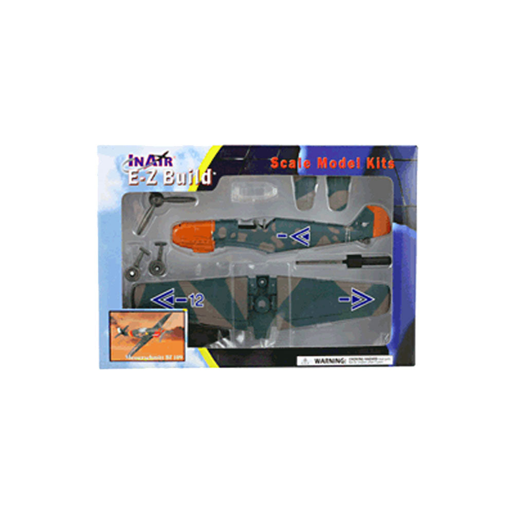 Highly Detailed 1:48 Scale Plastic Model Kit Replica of a Messerschmitt Bf 109 German World War II Fighter Aircraft with Detailed Markings and Display Stand in its Original Packaging.