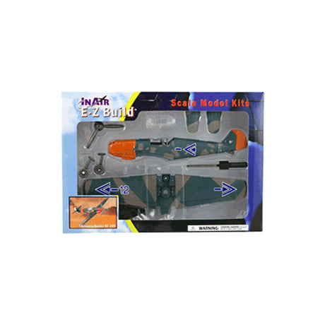 Highly Detailed 1:48 Scale Plastic Model Kit Replica of a Messerschmitt Bf 109 German World War II Fighter Aircraft with Detailed Markings and Display Stand in its Original Packaging.