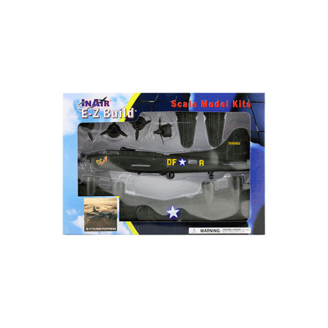 Highly Detailed 1:144 Scale Plastic Model Kit Replica of a Boeing B-17 Flying Fortress “Memphis Belle” Green Heavy Bomber Aircraft with Detailed Markings and Display Stand in its Original Packaging.