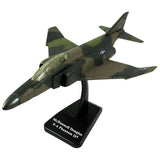 Highly Detailed 1:72 Scale Plastic Model Kit Replica of a McDonnell Douglas Camouflage F-4 Phantom II Supersonic Jet Fighter Bomber Aircraft with Detailed Markings and Display Stand that Includes Everything Needed for Assembly.