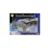 Highly Detailed 1:48 Scale Plastic Model Kit Replica of a North American P-51 Mustang World War II Fighter Bomber Aircraft with Detailed Markings and Display Stand in its Original Packaging.