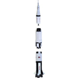 Three Separate Stages of the Plastic Model Kit Replica NASA Apollo Saturn V Rocket measuring 14 Inches Tall.