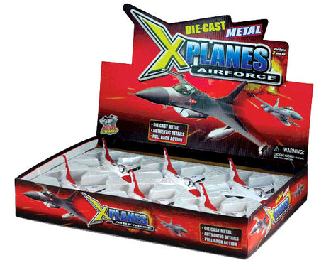 InAir Diecast Pullback - F-16 Fighting Falcon Thunderbirds - 6-pc Display Tray