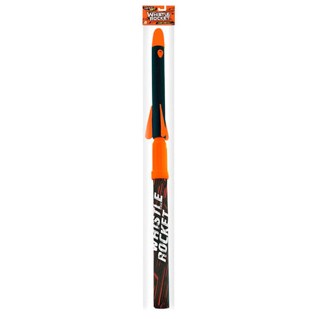 Deluxe 28 Inch Long Playset including a 12 Inch Long Colorful Black Foam Rocket with Whistling Flight Action that works via Air Pressure and flies up to 35 Feet!