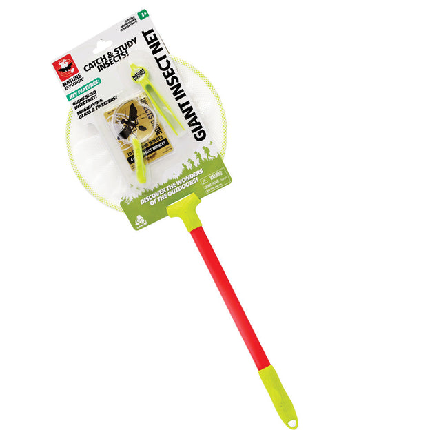 This large, durable net encourages young explorers to get outside and discover the wonders of nature! The set comes with a mini plastic magnifying glass, a set of oversized tweezers and a field guide insect booklet.  Over 20” long! Science Toys. Lanard Toys