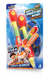 Packaged Rippin' Whistling Rocket toy with colorful design on a white background