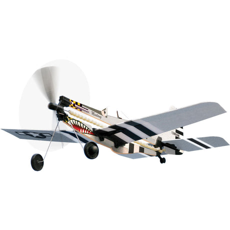 The P-51 Mustang Flyer is easy to assemble, expertly designed to fly long distances and has realistic details and markings. These flyers help teach budding engineers and pilots the principle of flight. Rubber band powered long distance flyer Simple, easy-to-follow instructions included 10 inches long when built Officially licensed Boeing P-51 Mustang STEM toy