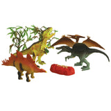 This collection of authentically detailed dinosaurs and accessories comes in an eco-friendly, reusable storage bag for fun imaginative play and easy clean up! 8 assorted plastic dinosaurs and accessories, 6" long, 2 Assorted Styles Sustainable toys