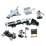 Young space enthusiasts will love this best selling Space Explorer backpack playset which features high quality diecast metal and plastic aircraft modeled after actual NASA designs! Set also features an educational 100 Years of Rocketry Poster. Reusable backpack for toy storage. WowToyz Backpack Playset with InAir diecast toy airplanes RedBox / Motormax.