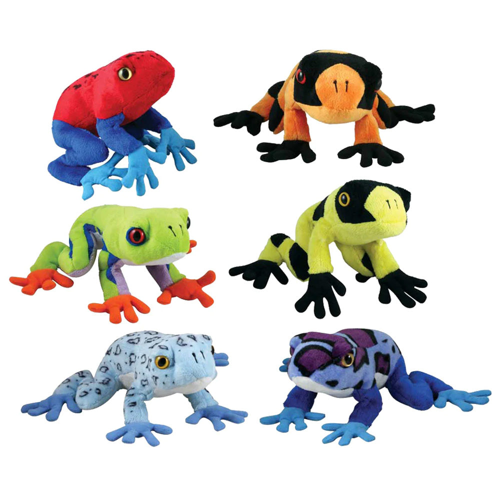 Cuddle Frog Plush Stuffed Animal Tree Frogs - 6 Piece Set | Cuddle Zoo® – WowToyz Inc
