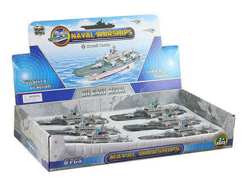 Diecast Aircraft Carrier Pullbacks - 6-pc Display Tray