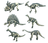 6 Assorted Plastic Dinosaur Fossils found Embedded inside the Breakable Egg.