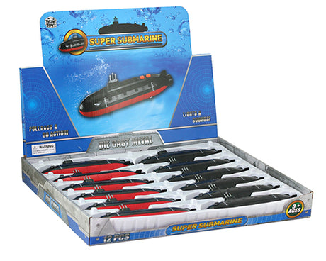 Diecast Submarine Pullback - 12-pc Display Tray