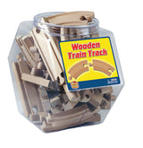Li'l Chugs - Wooden Train Track Curved - 36-pc Display Jar